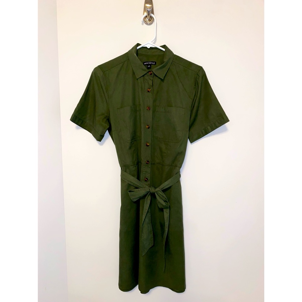 J. Crew olive green utility dress women’s size 6